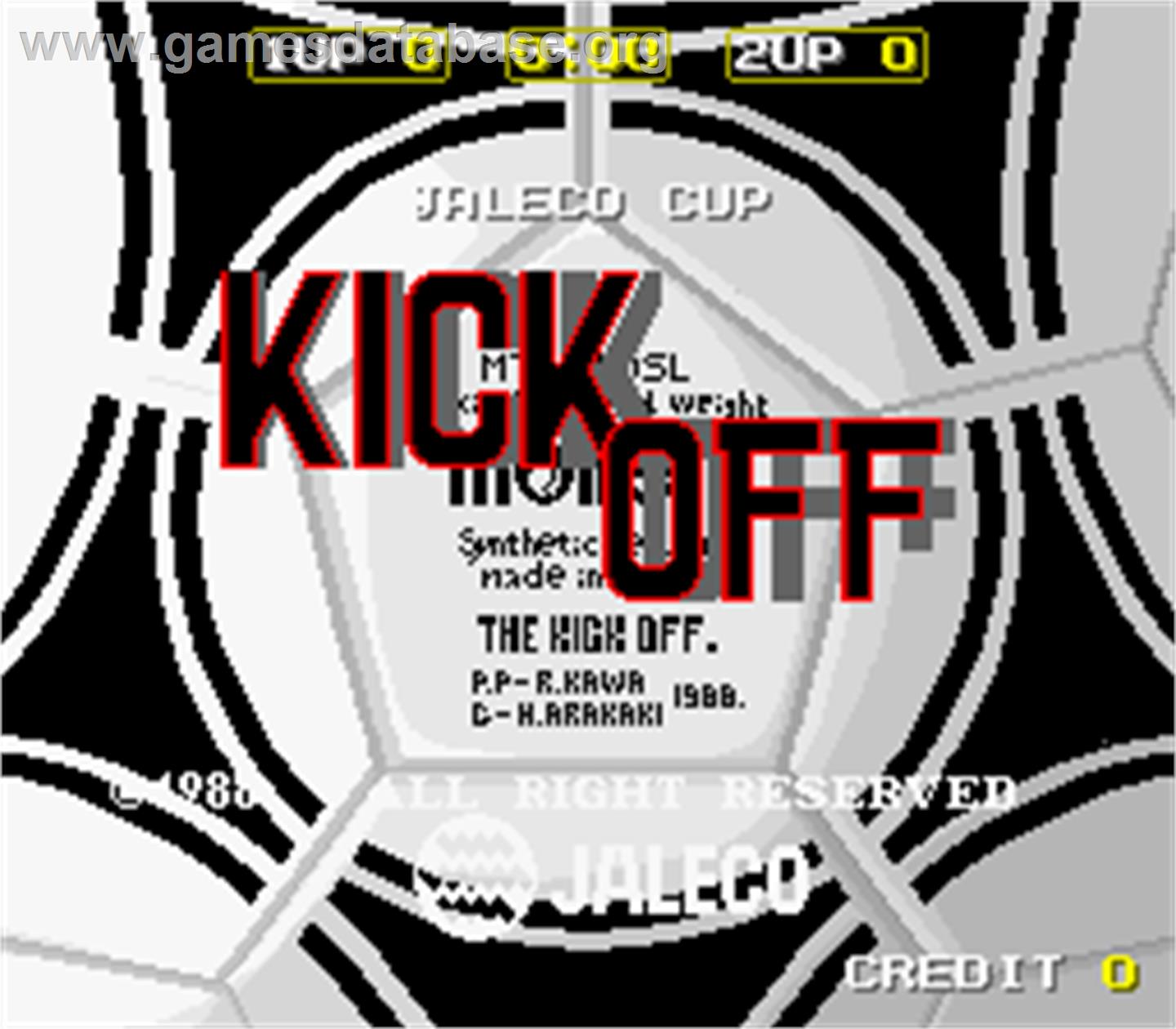 Kick Off - Arcade - Artwork - Title Screen