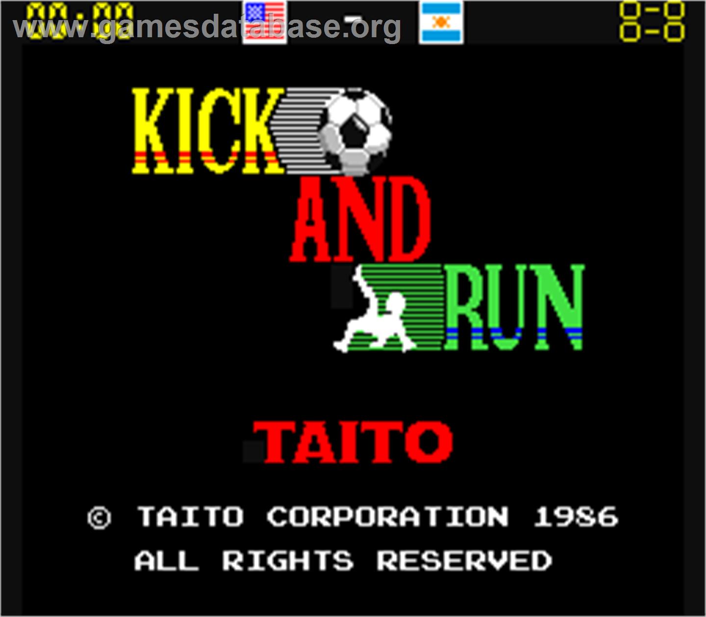 Kick and Run - Arcade - Artwork - Title Screen