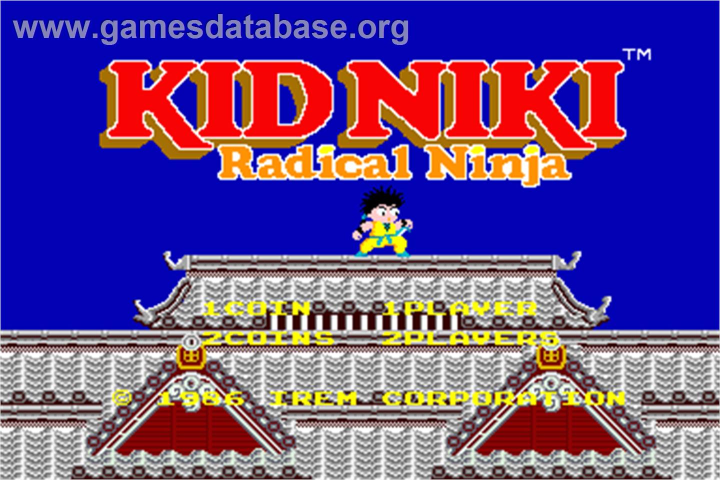 Kid Niki - Radical Ninja - Arcade - Artwork - Title Screen