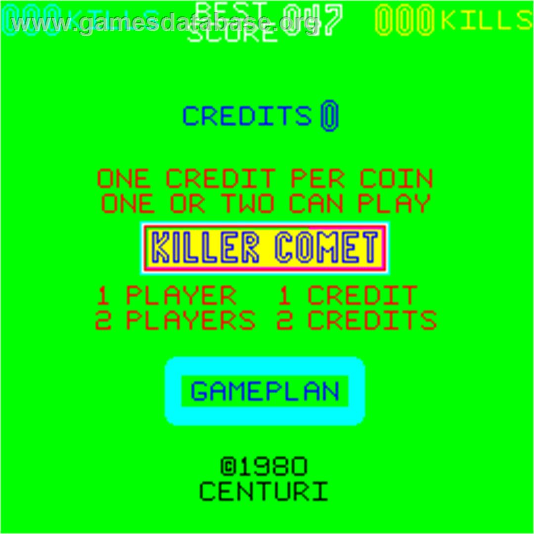 Killer Comet - Arcade - Artwork - Title Screen