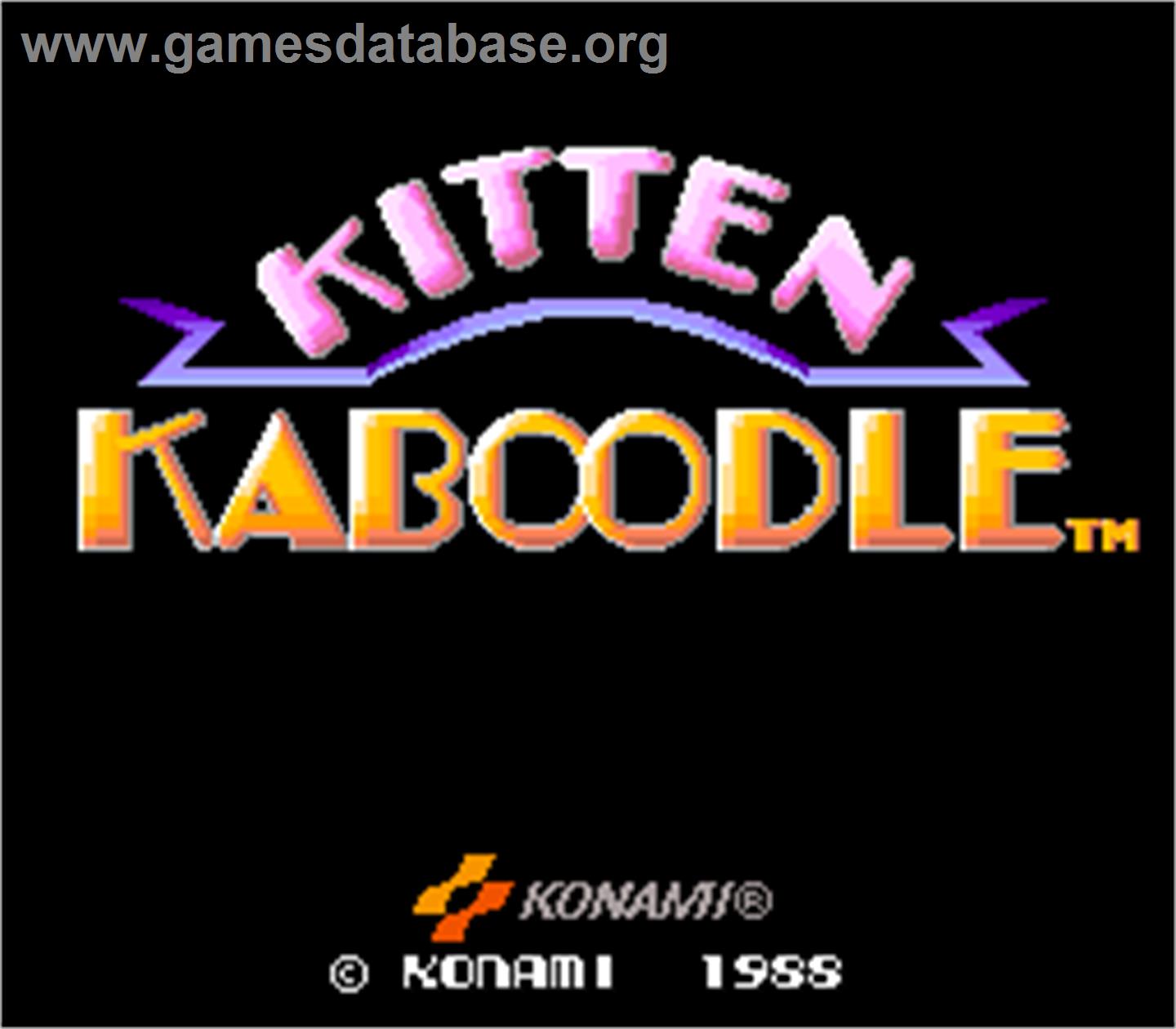 Kitten Kaboodle - Arcade - Artwork - Title Screen