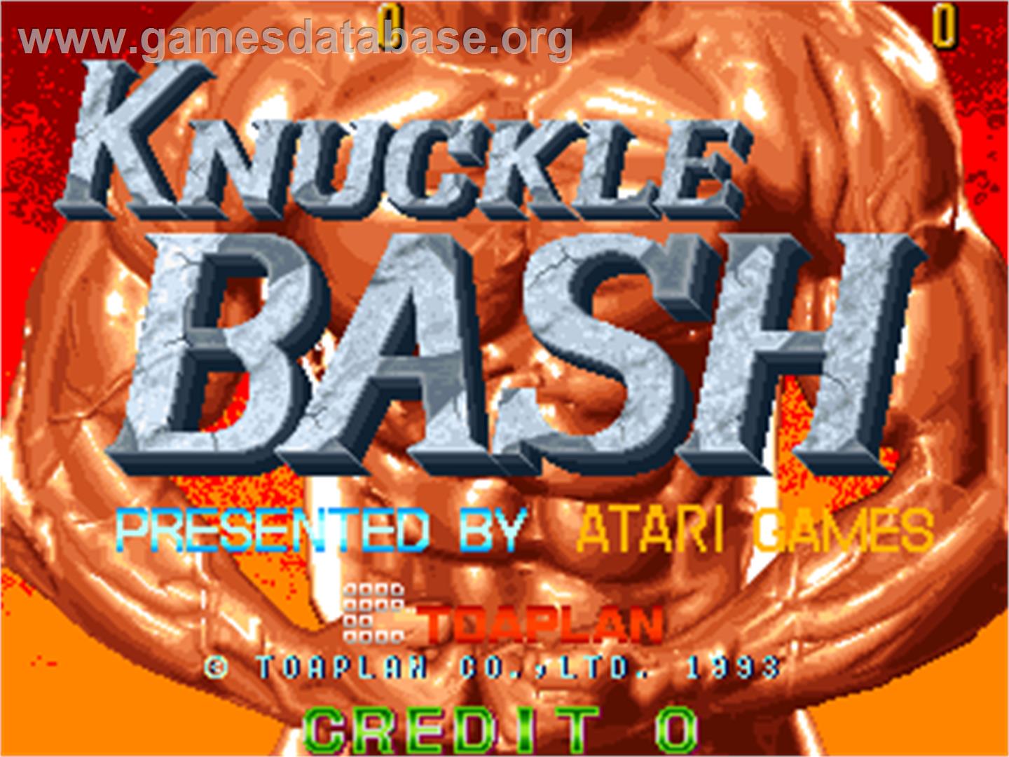 Knuckle Bash - Arcade - Artwork - Title Screen