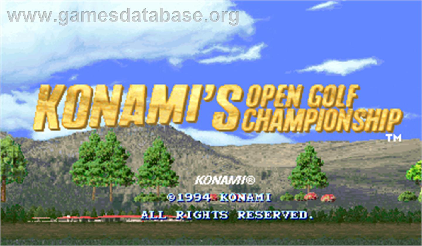 Konami's Open Golf Championship - Arcade - Artwork - Title Screen