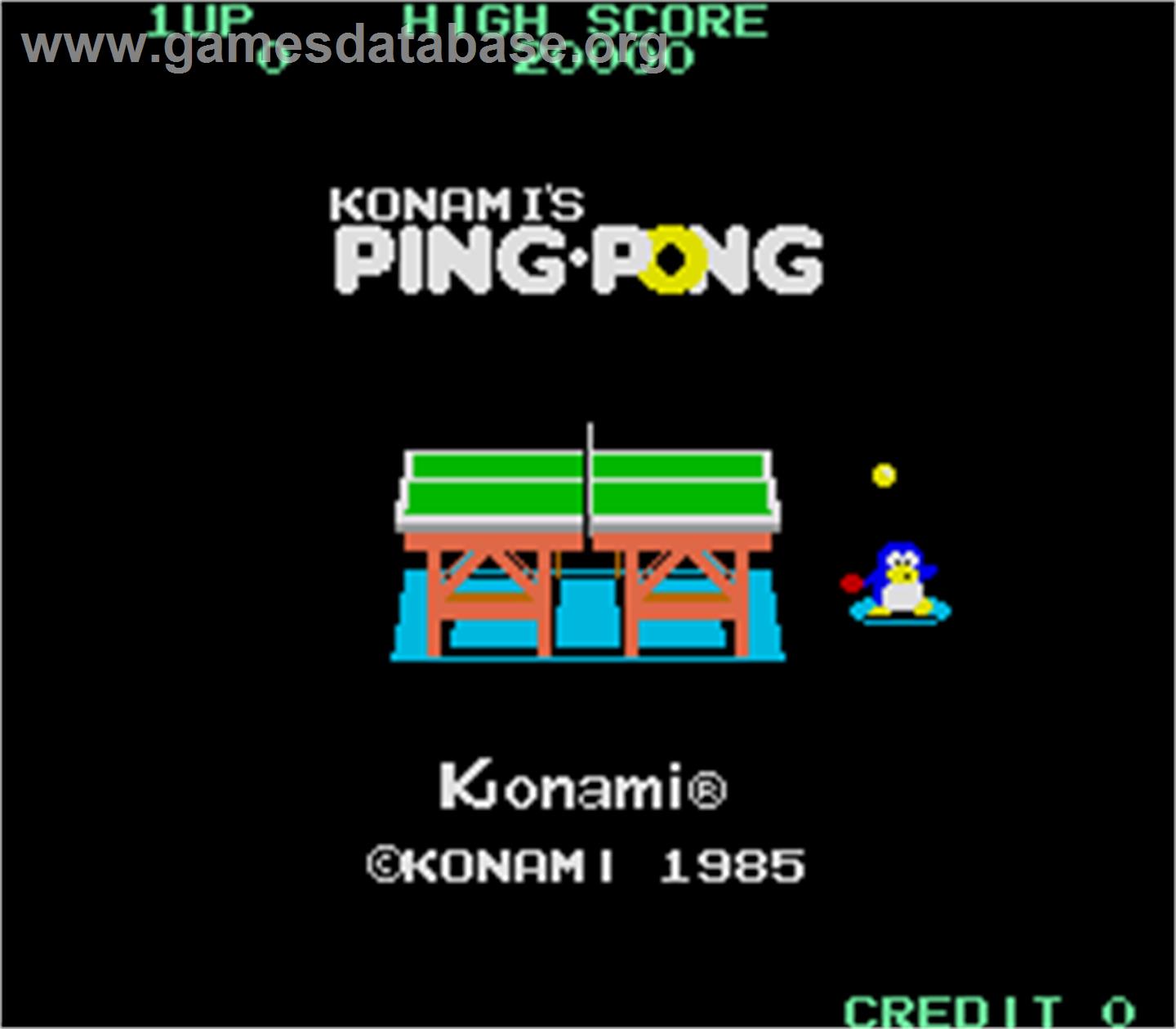 Konami's Ping-Pong - Arcade - Artwork - Title Screen