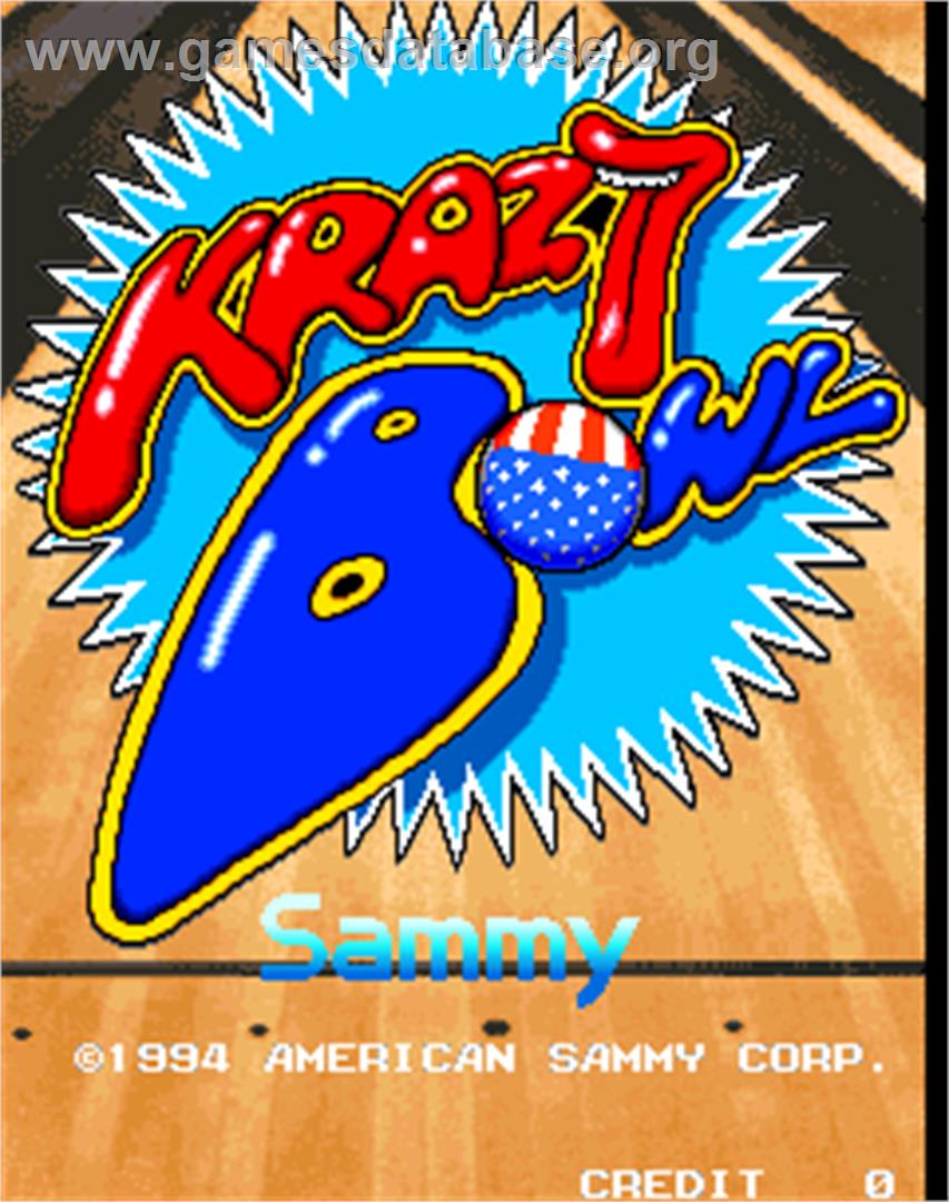 Krazy Bowl - Arcade - Artwork - Title Screen