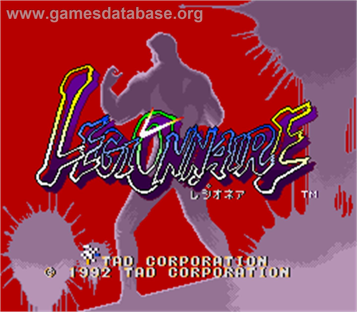 Legionnaire - Arcade - Artwork - Title Screen