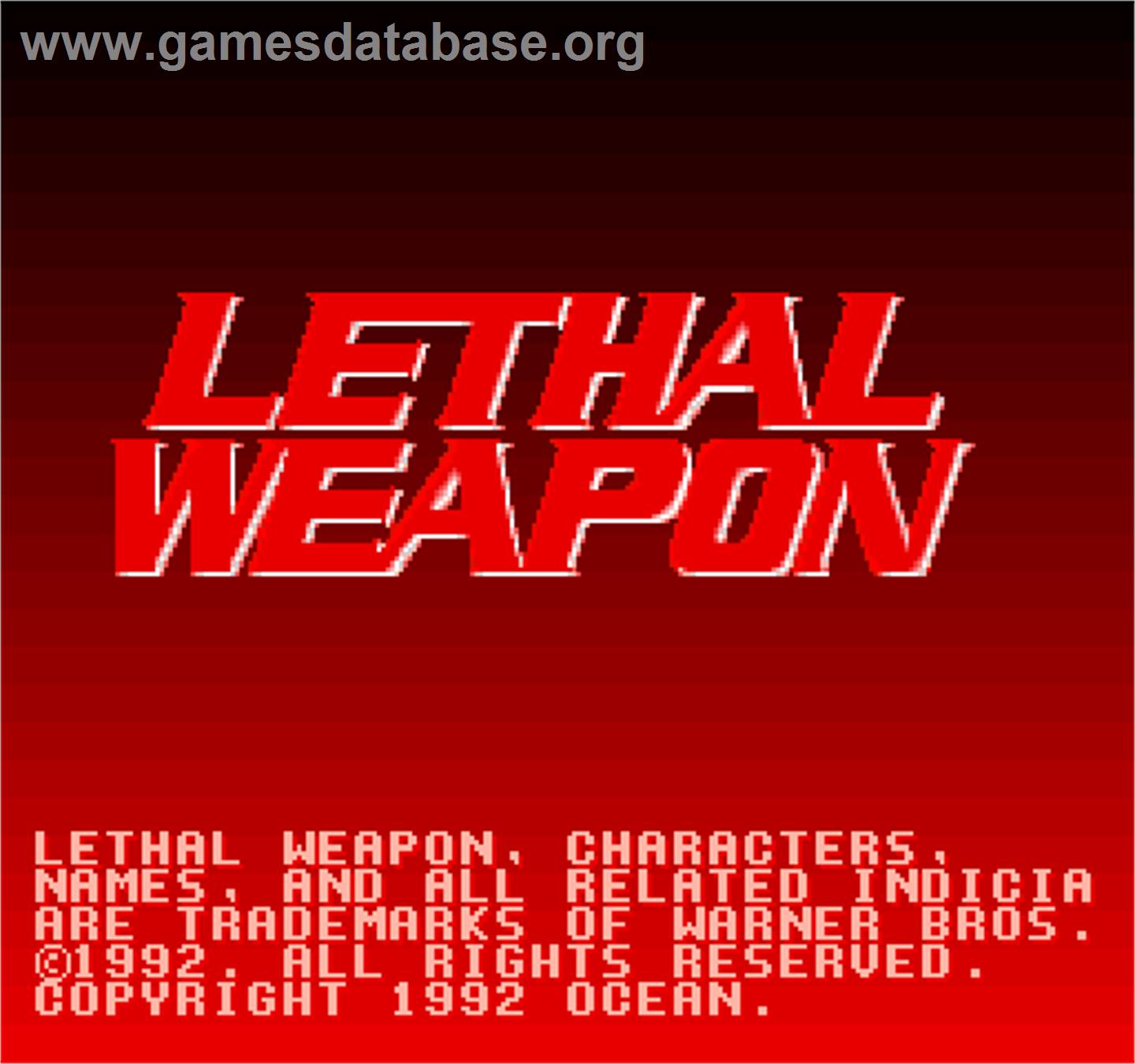 Lethal Weapon - Arcade - Artwork - Title Screen