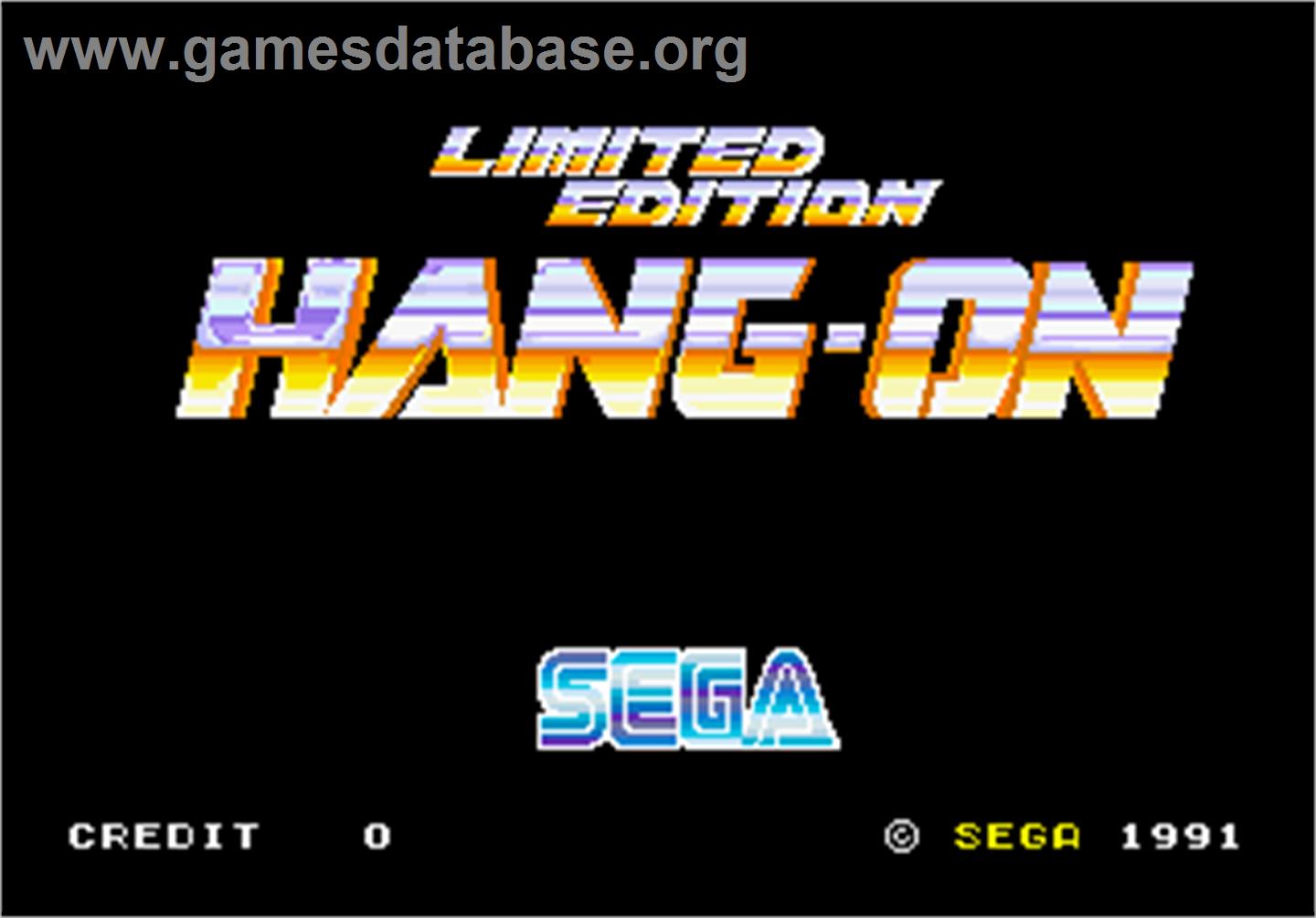 Limited Edition Hang-On - Arcade - Artwork - Title Screen