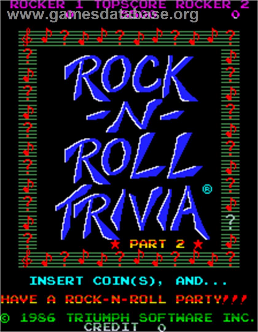 MTV Rock-N-Roll Trivia - Arcade - Artwork - Title Screen
