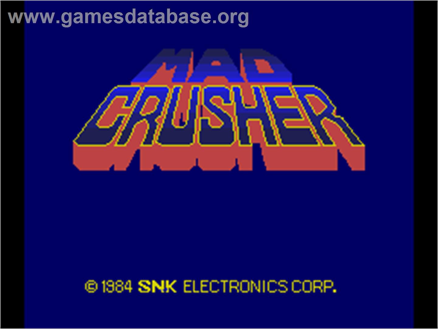 Mad Crusher - Arcade - Artwork - Title Screen