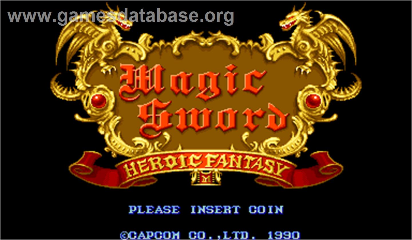 Magic Sword: Heroic Fantasy - Arcade - Artwork - Title Screen