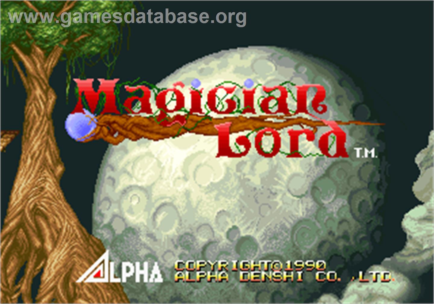 Magician Lord - Arcade - Artwork - Title Screen