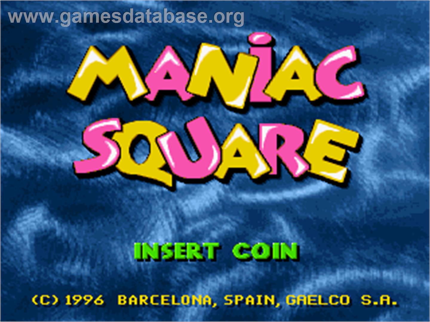 Maniac Square - Arcade - Artwork - Title Screen