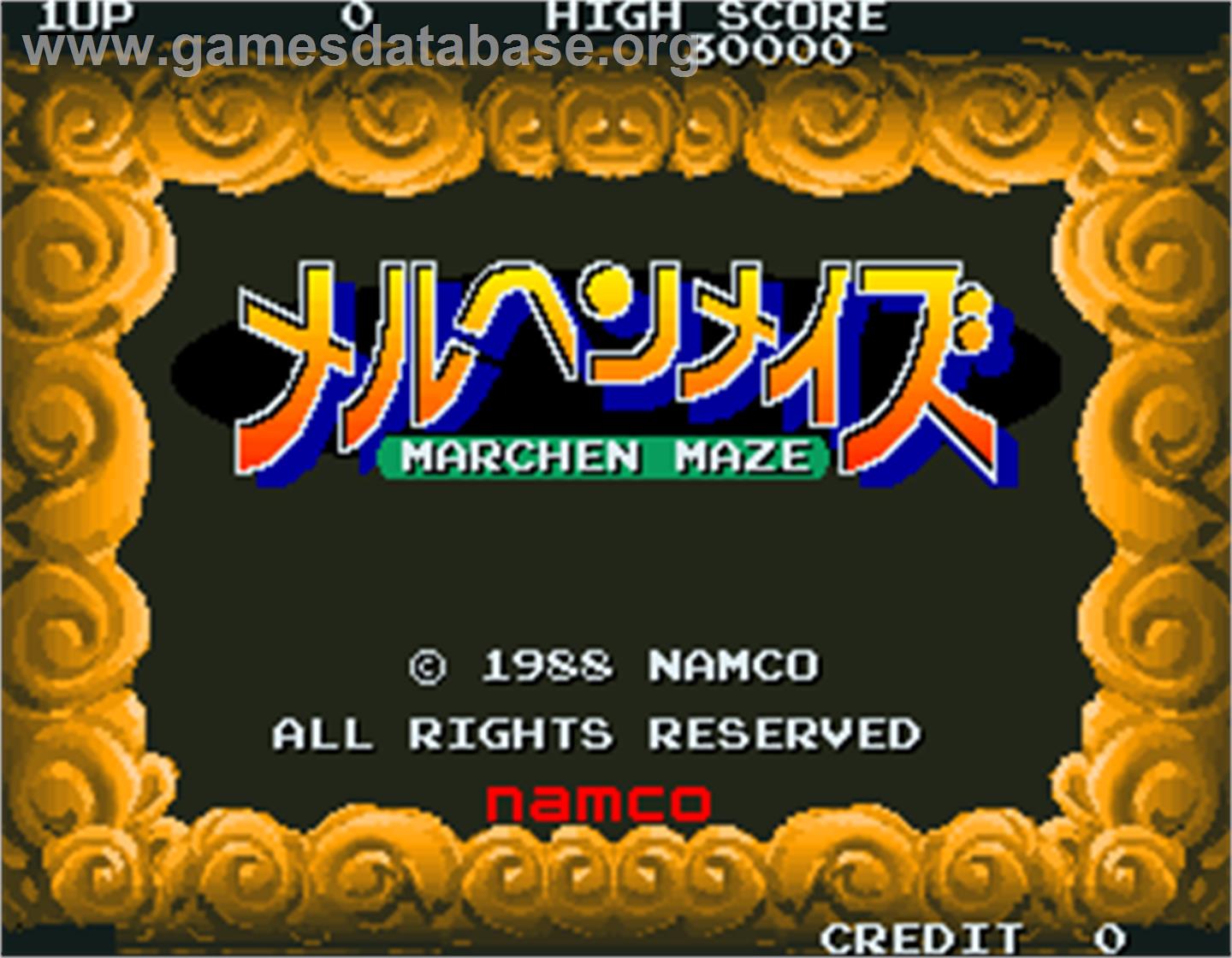 Marchen Maze - Arcade - Artwork - Title Screen