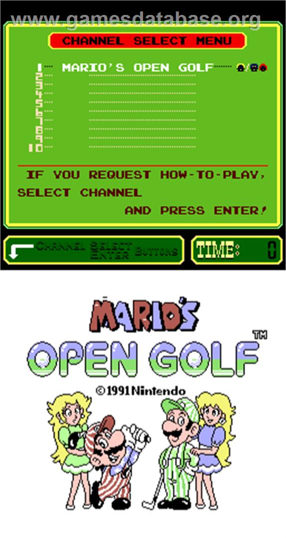 Mario's Open Golf - Arcade - Artwork - Title Screen