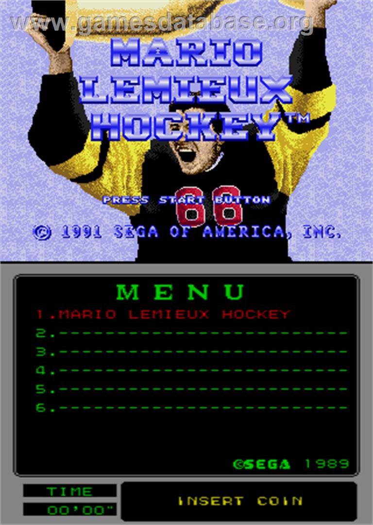 Mario Lemieux Hockey - Arcade - Artwork - Title Screen
