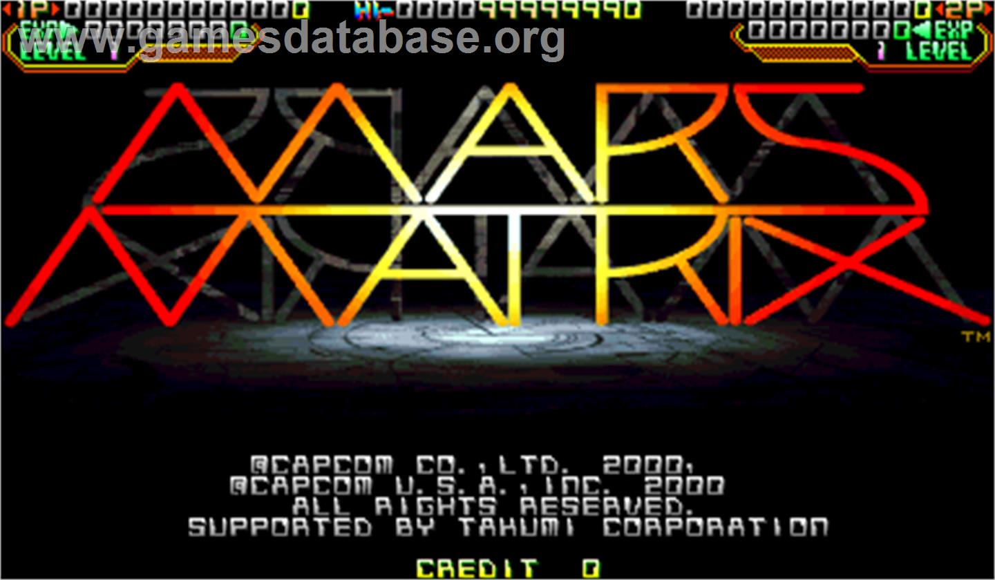 Mars Matrix: Hyper Solid Shooting - Arcade - Artwork - Title Screen