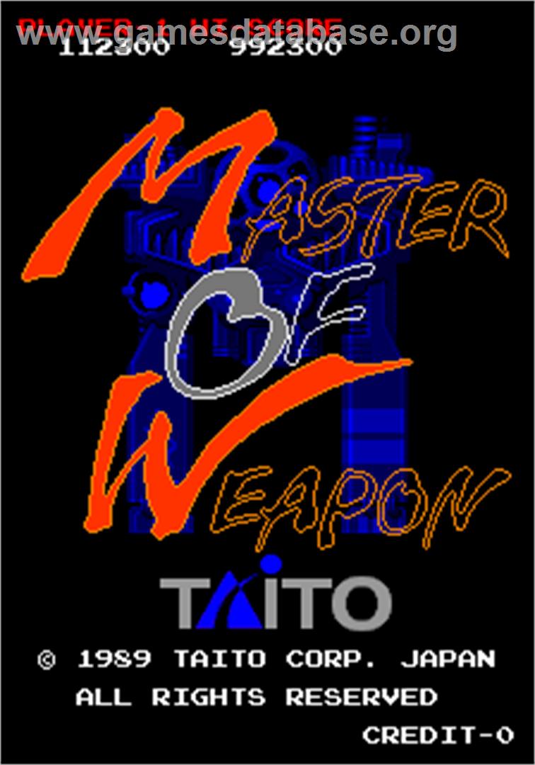 Master of Weapon - Arcade - Artwork - Title Screen