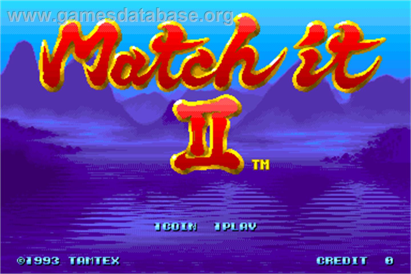 Match It II - Arcade - Artwork - Title Screen