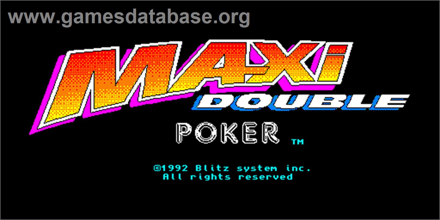 Maxi Double Poker - Arcade - Artwork - Title Screen
