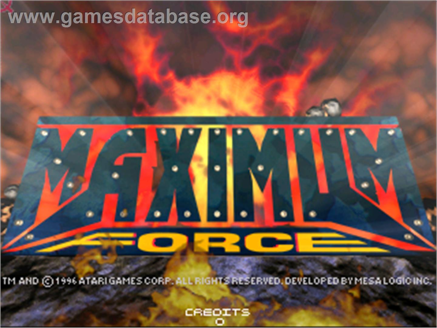 Maximum Force v1.02 - Arcade - Artwork - Title Screen