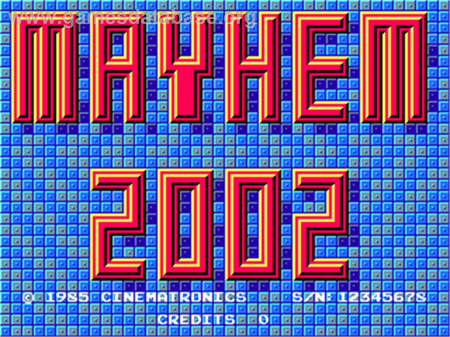 Mayhem 2002 - Arcade - Artwork - Title Screen
