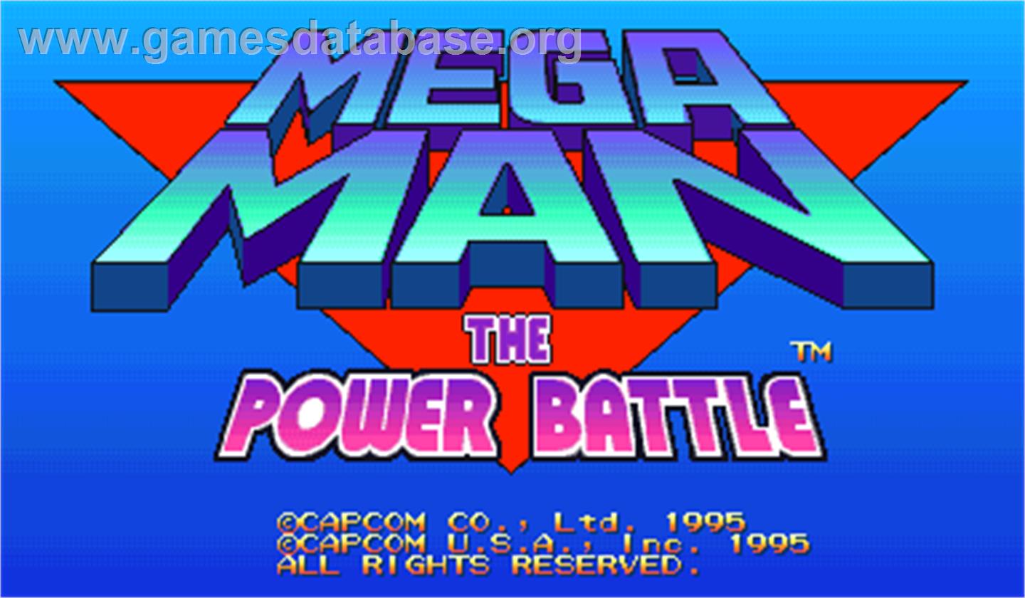 Mega Man: The Power Battle - Arcade - Artwork - Title Screen