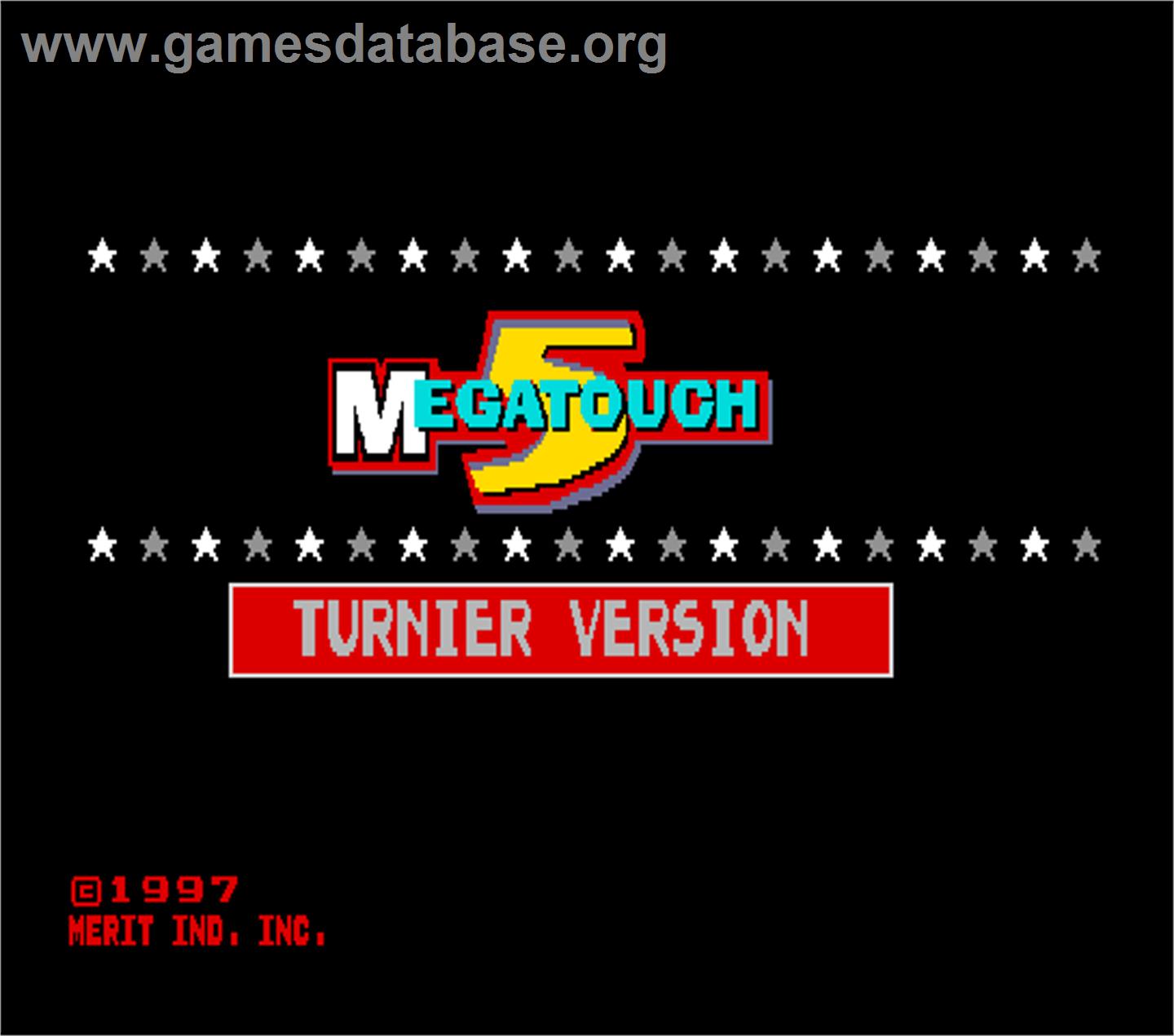 Megatouch 5 Turnier Version - Arcade - Artwork - Title Screen