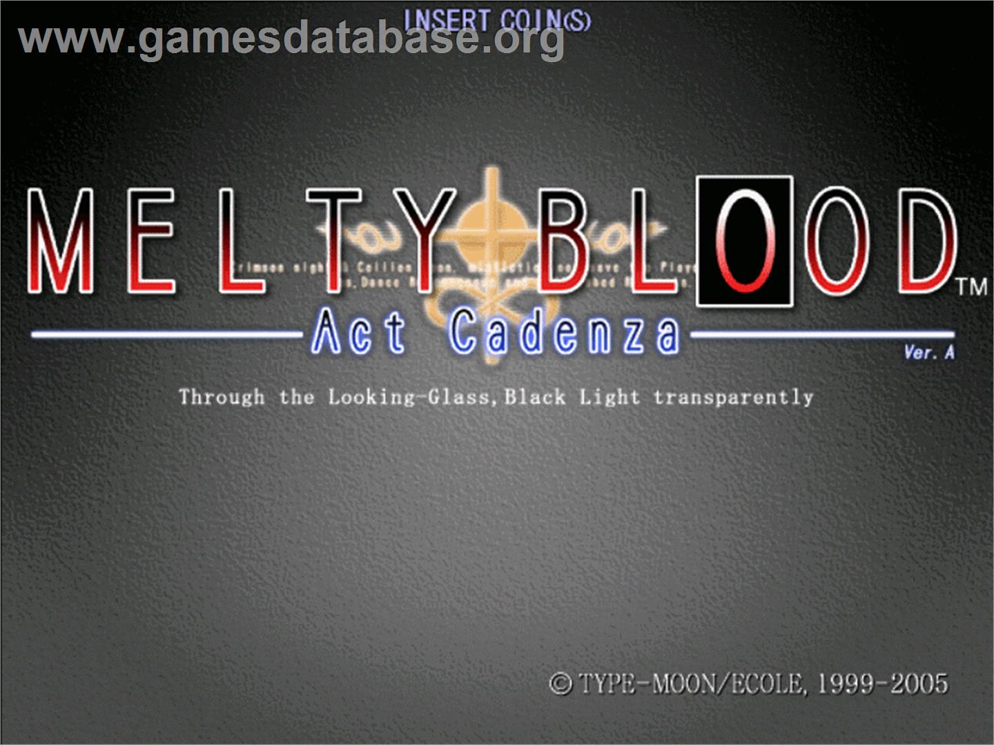 Melty Blood Act Cadenza - Arcade - Artwork - Title Screen