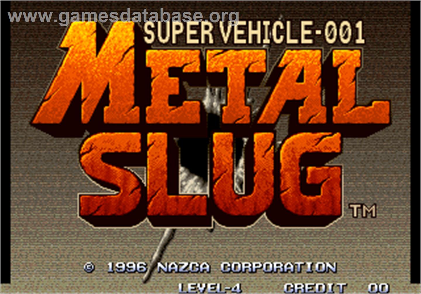 Metal Slug - Super Vehicle-001 - Arcade - Artwork - Title Screen