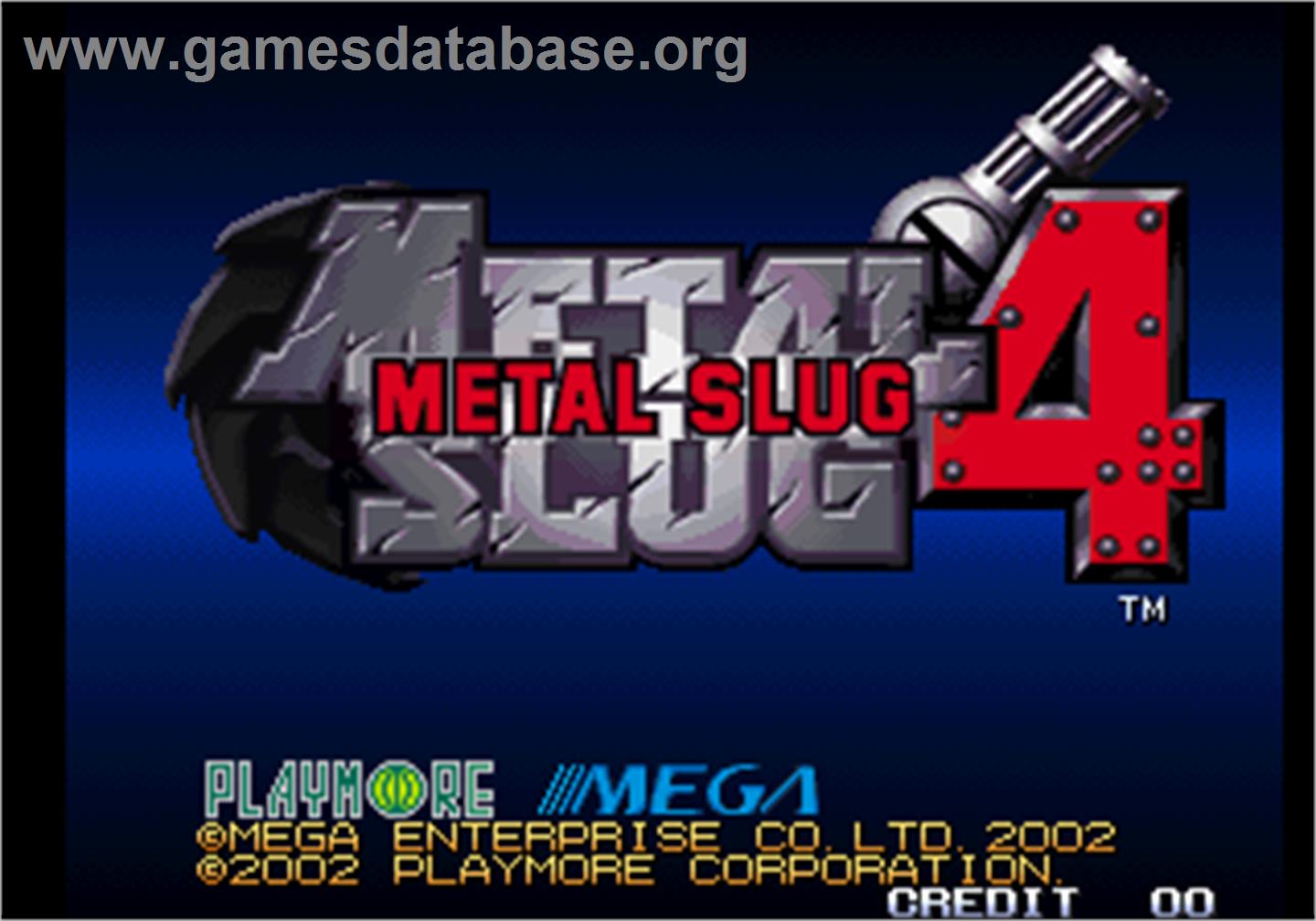 Metal Slug 4 - Arcade - Artwork - Title Screen