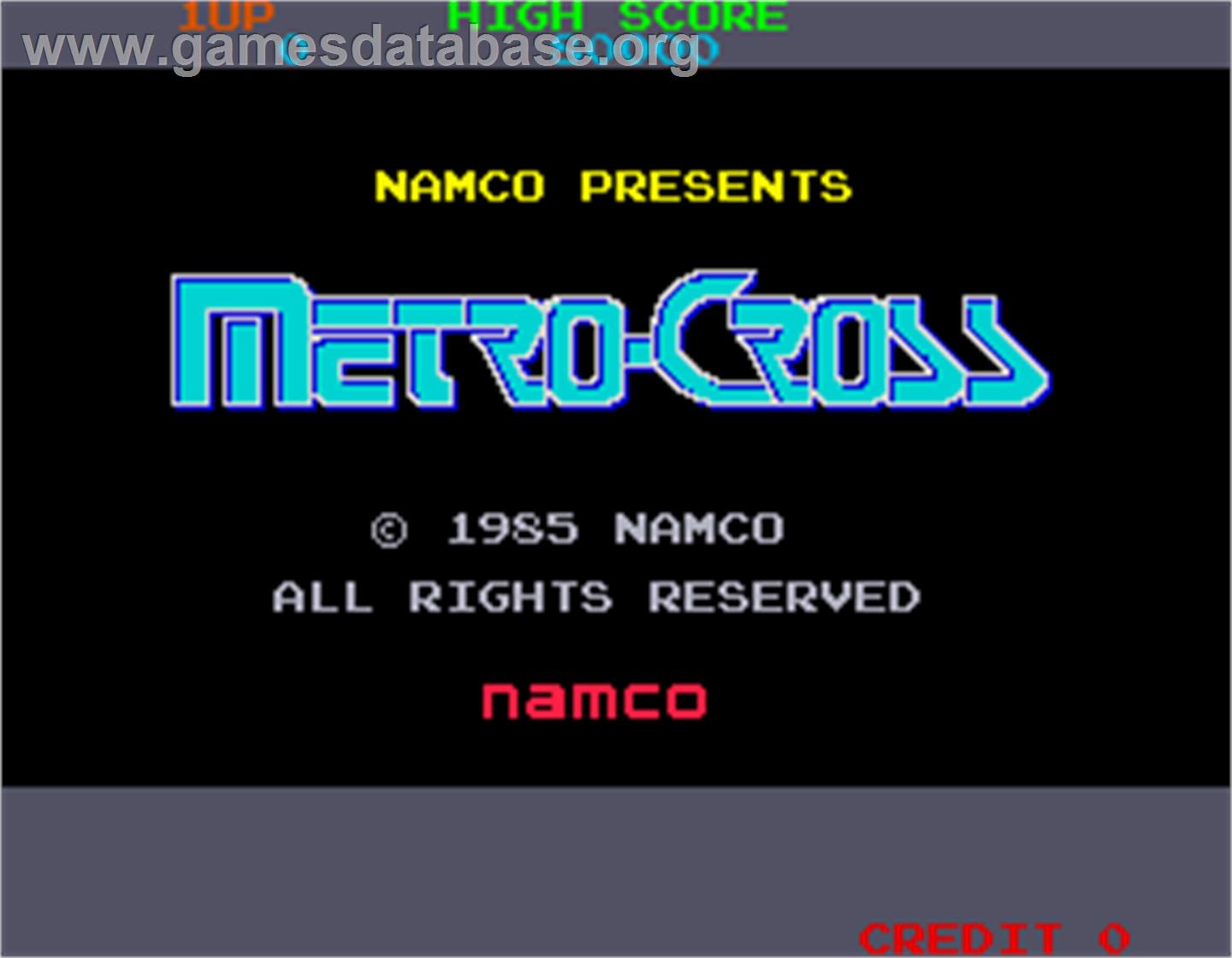 Metro-Cross - Arcade - Artwork - Title Screen