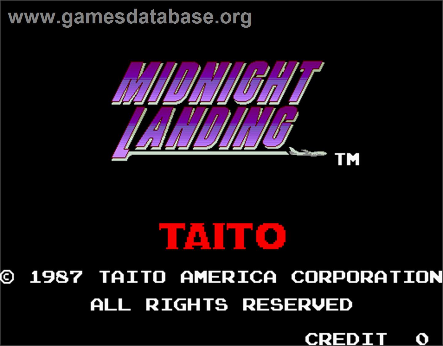 Midnight Landing - Arcade - Artwork - Title Screen