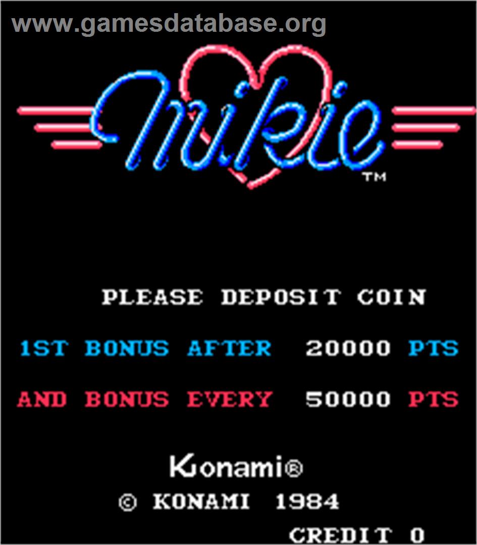 Mikie - Arcade - Artwork - Title Screen