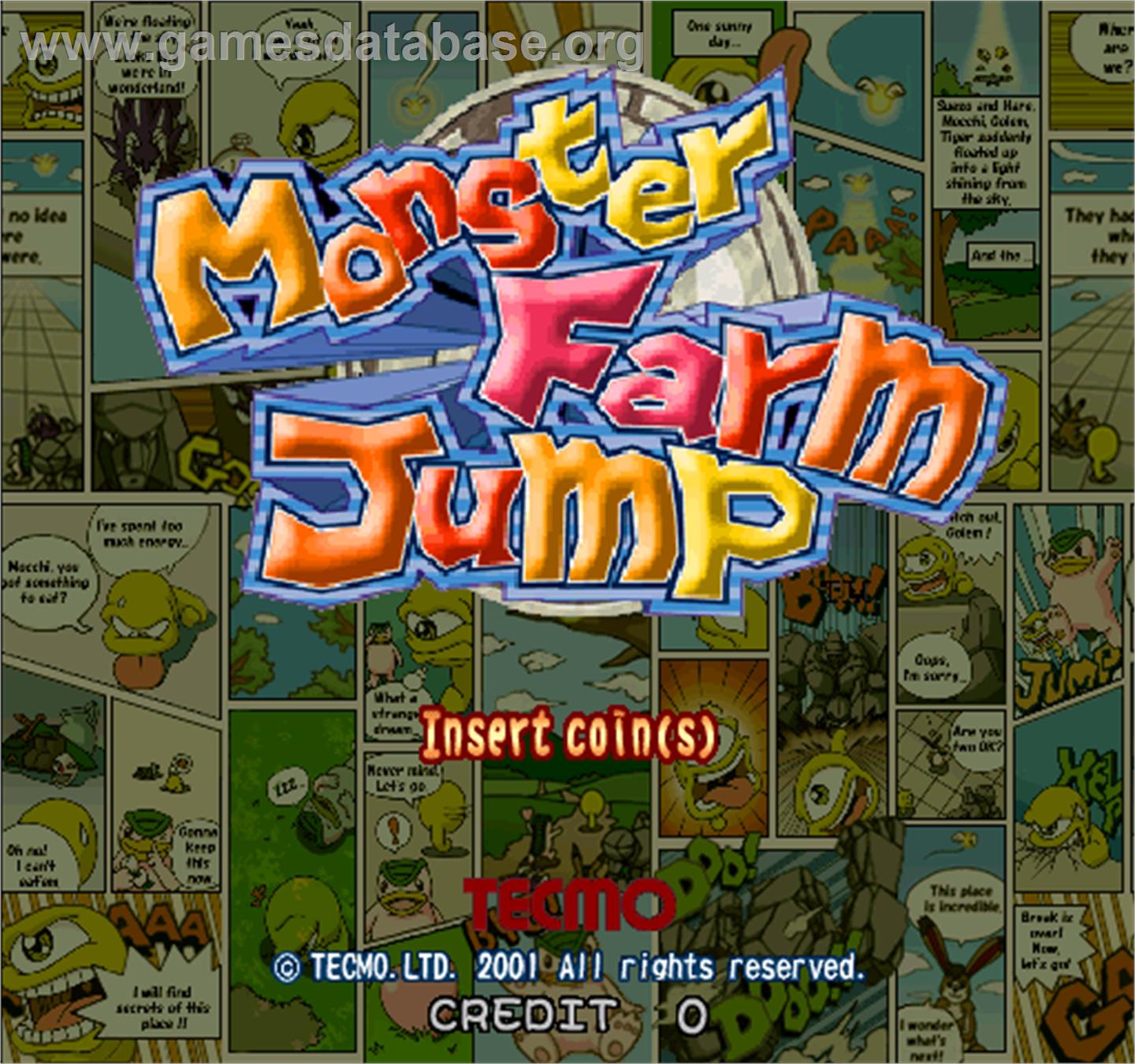 Monster Farm Jump - Arcade - Artwork - Title Screen