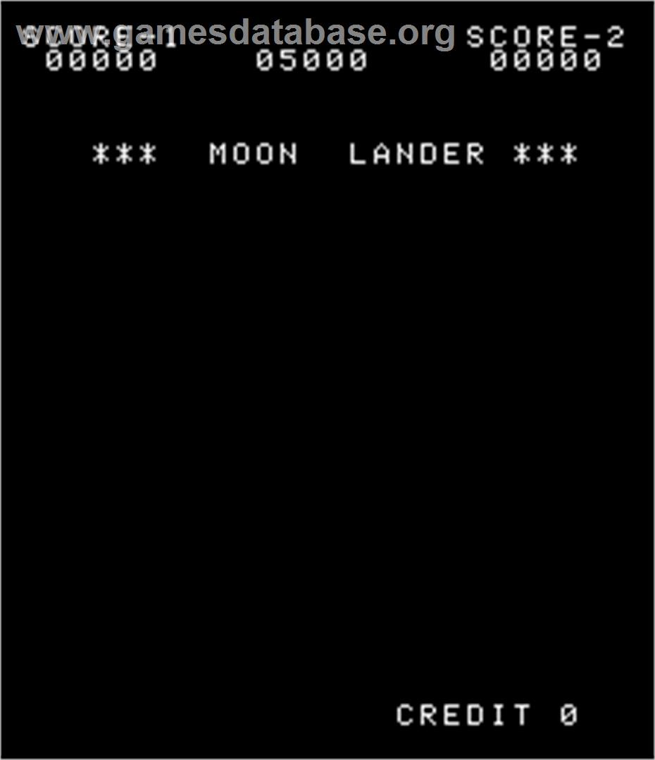 Moon Lander - Arcade - Artwork - Title Screen