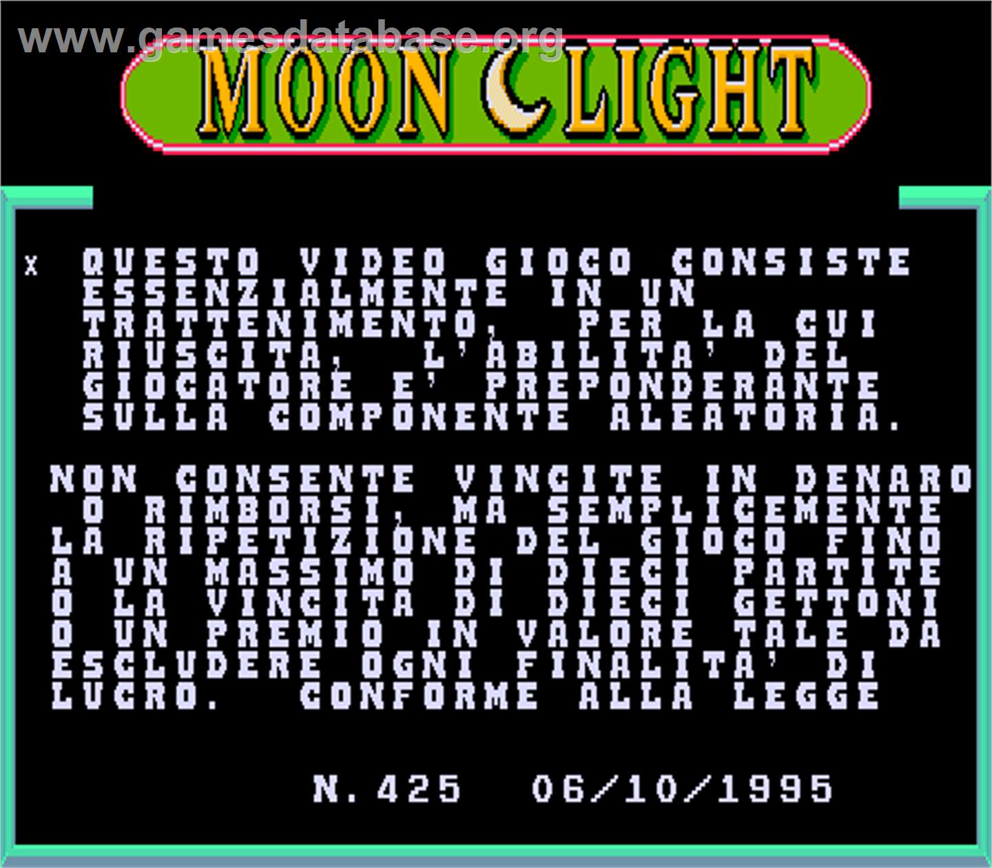 Moon Light - Arcade - Artwork - Title Screen