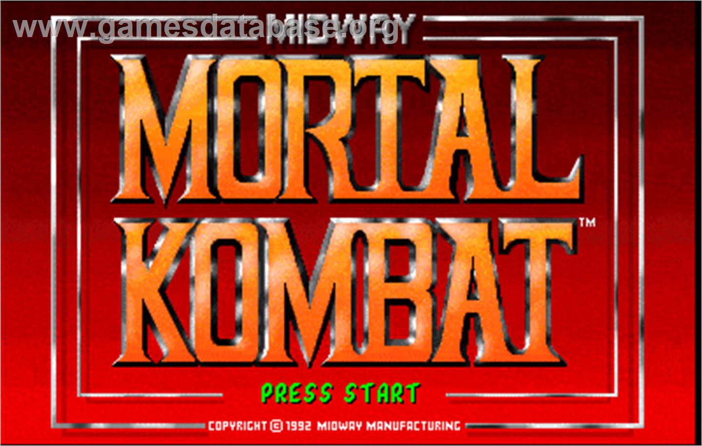 Mortal Kombat - Arcade - Artwork - Title Screen