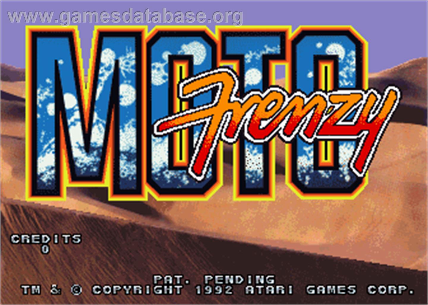 Moto Frenzy - Arcade - Artwork - Title Screen