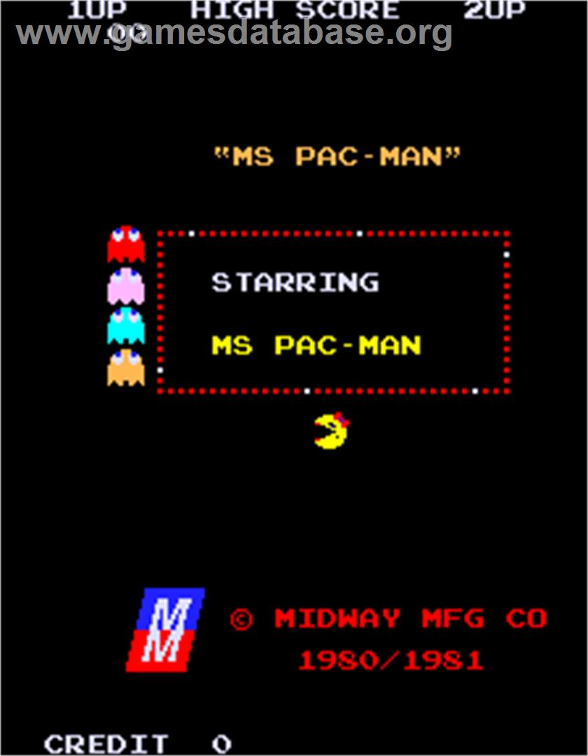 Ms. Pac Attack - Arcade - Artwork - Title Screen