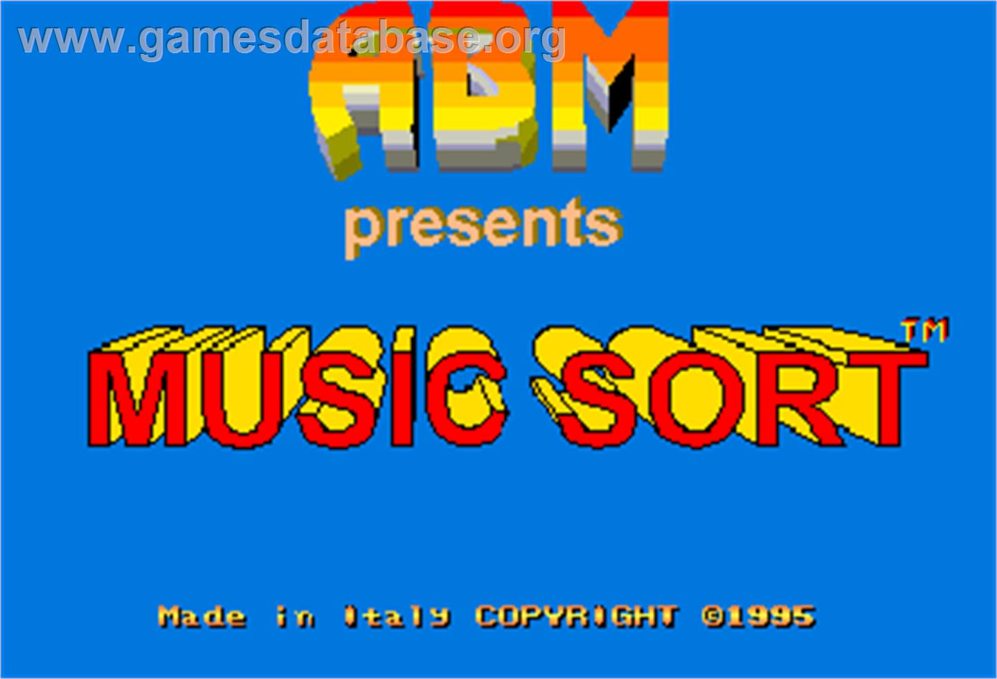 Music Sort - Arcade - Artwork - Title Screen