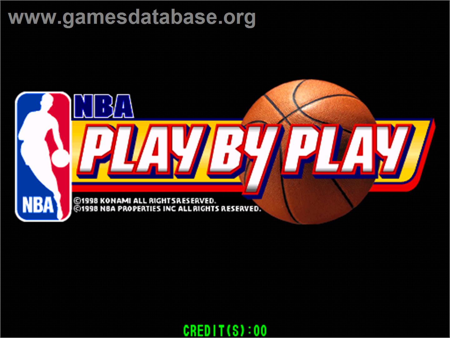 NBA Play By Play - Arcade - Artwork - Title Screen