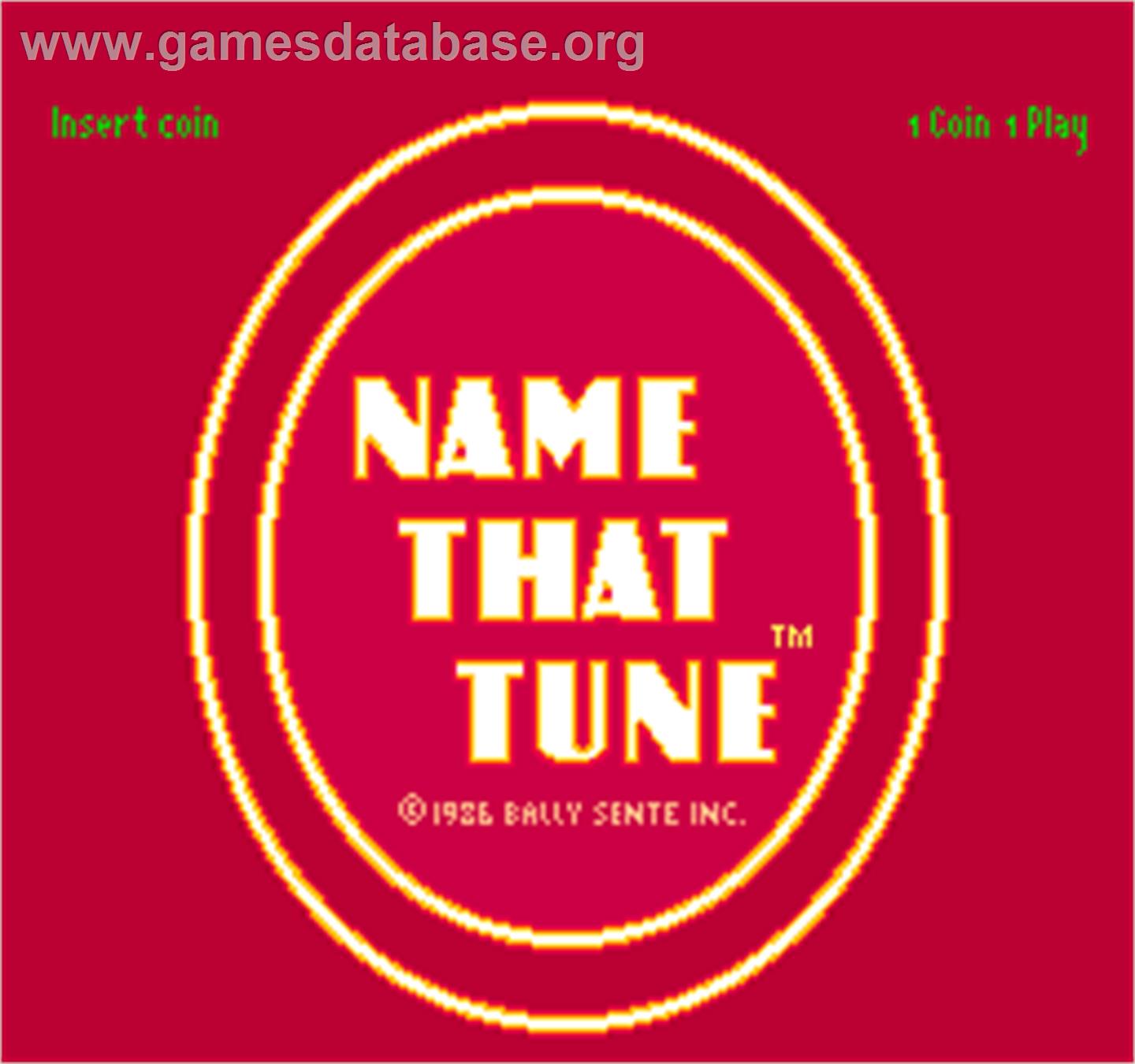 Name That Tune - Arcade - Artwork - Title Screen