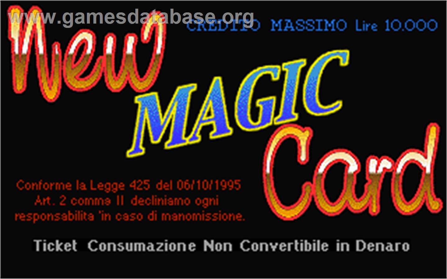 New Magic Card - Arcade - Artwork - Title Screen