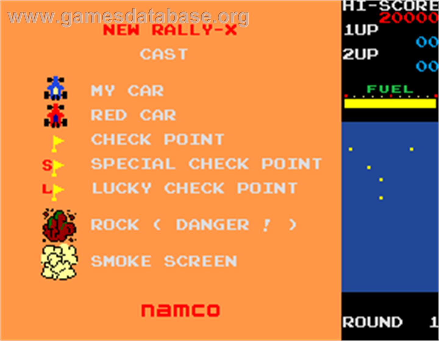 New Rally X - Arcade - Artwork - Title Screen