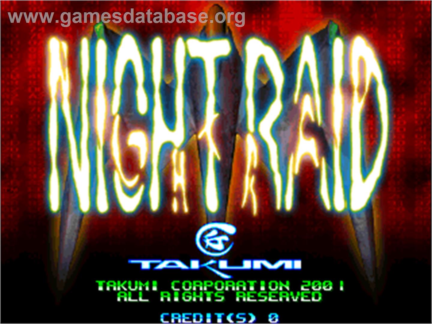 Night Raid - Arcade - Artwork - Title Screen