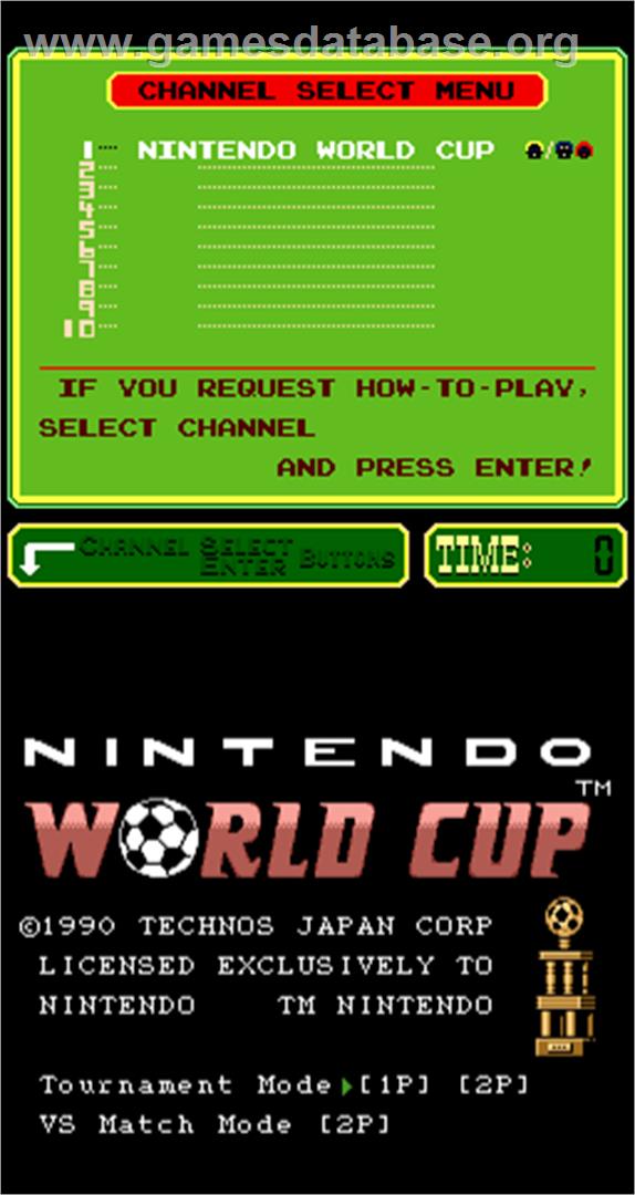 Nintendo World Cup - Arcade - Artwork - Title Screen
