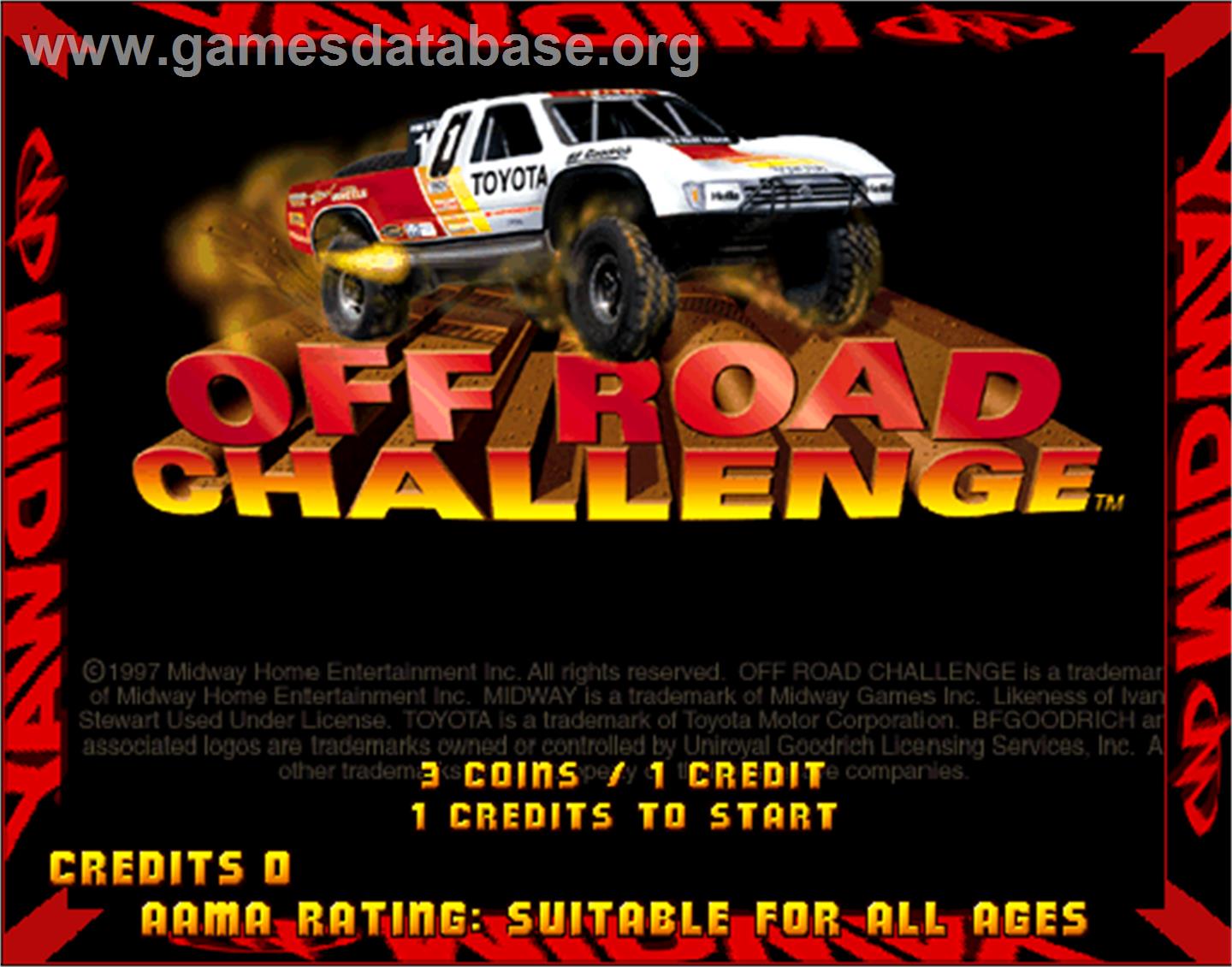 Off Road Challenge - Arcade - Artwork - Title Screen