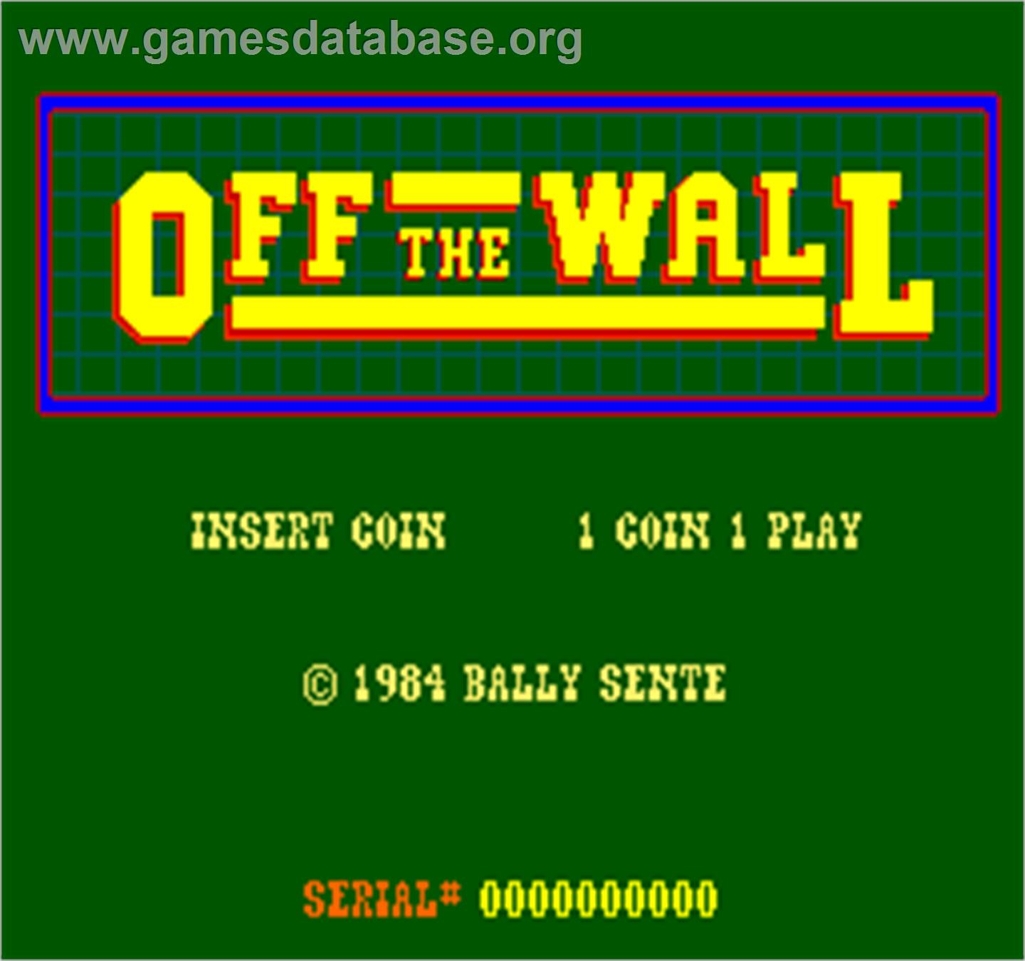 Off the Wall - Arcade - Artwork - Title Screen