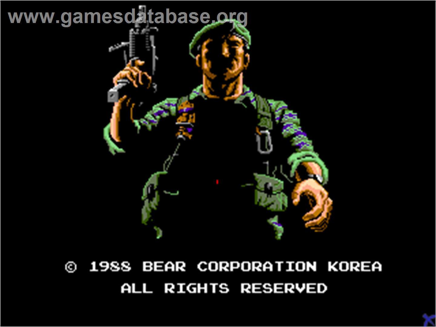 Operation Bear - Arcade - Artwork - Title Screen